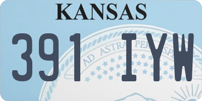 KS license plate 391IYW