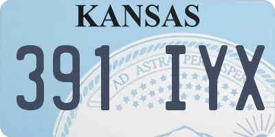 KS license plate 391IYX