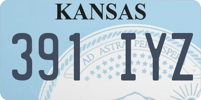 KS license plate 391IYZ