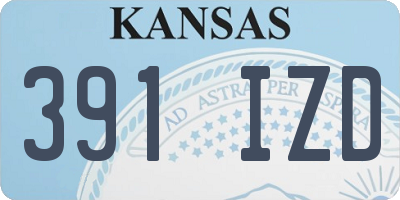 KS license plate 391IZD