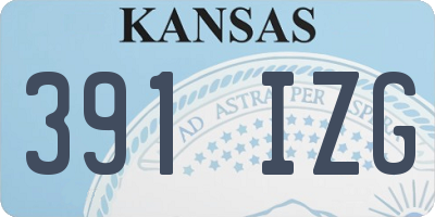 KS license plate 391IZG
