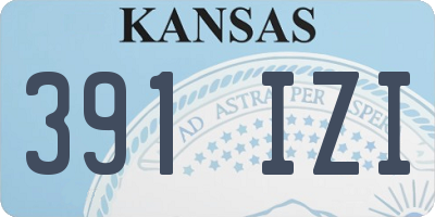 KS license plate 391IZI