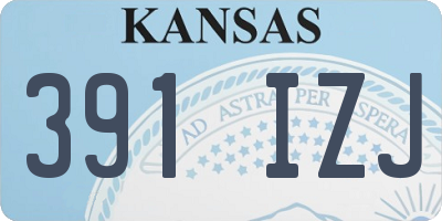 KS license plate 391IZJ