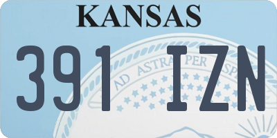 KS license plate 391IZN
