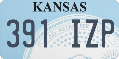 KS license plate 391IZP