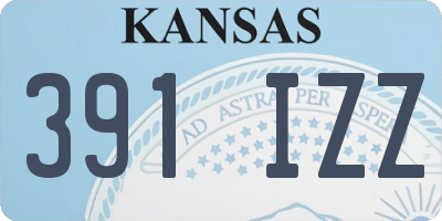 KS license plate 391IZZ