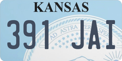 KS license plate 391JAI