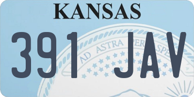 KS license plate 391JAV