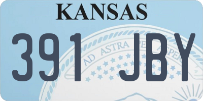 KS license plate 391JBY