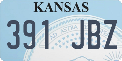 KS license plate 391JBZ