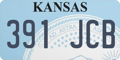 KS license plate 391JCB