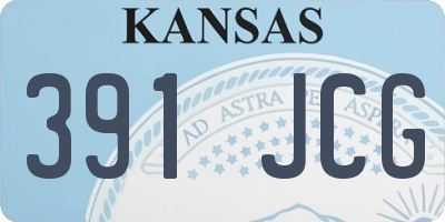 KS license plate 391JCG