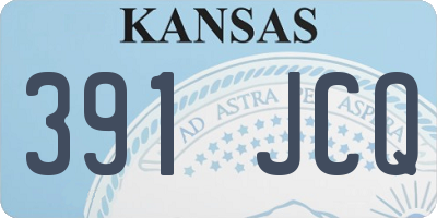 KS license plate 391JCQ