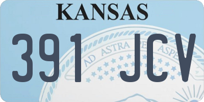 KS license plate 391JCV