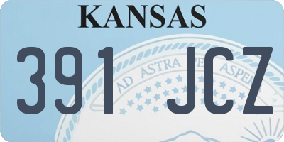 KS license plate 391JCZ