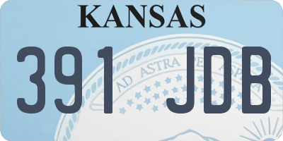 KS license plate 391JDB