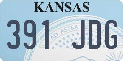 KS license plate 391JDG