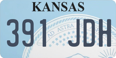 KS license plate 391JDH