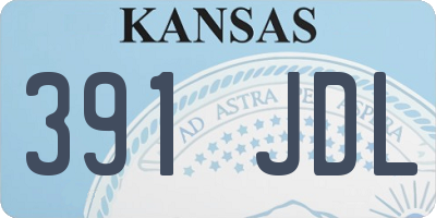 KS license plate 391JDL