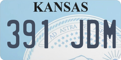 KS license plate 391JDM