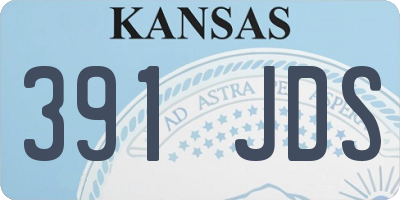 KS license plate 391JDS