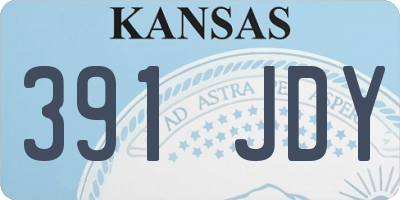 KS license plate 391JDY