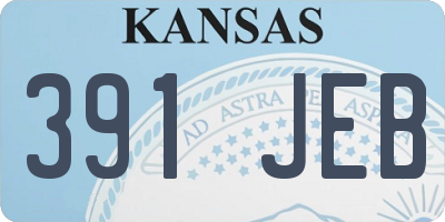 KS license plate 391JEB