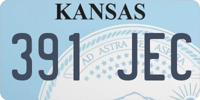 KS license plate 391JEC