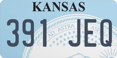 KS license plate 391JEQ