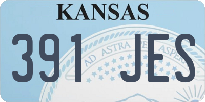 KS license plate 391JES