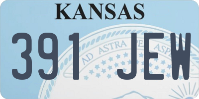 KS license plate 391JEW