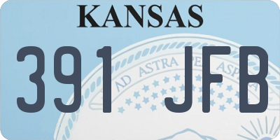 KS license plate 391JFB