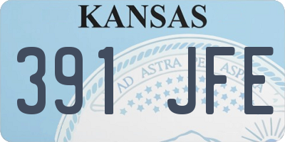KS license plate 391JFE