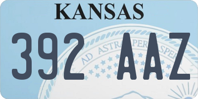 KS license plate 392AAZ