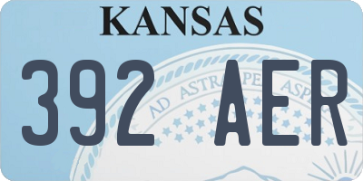 KS license plate 392AER