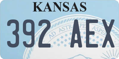 KS license plate 392AEX