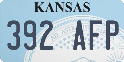 KS license plate 392AFP