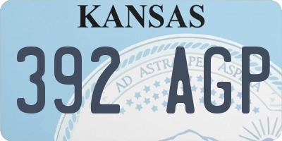 KS license plate 392AGP