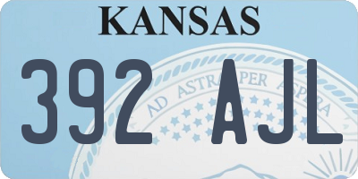 KS license plate 392AJL