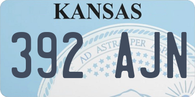 KS license plate 392AJN