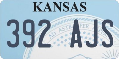 KS license plate 392AJS