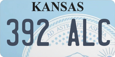 KS license plate 392ALC