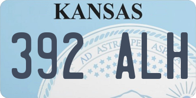 KS license plate 392ALH