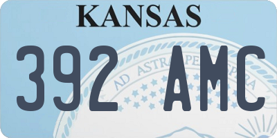 KS license plate 392AMC