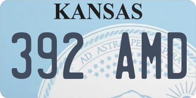 KS license plate 392AMD