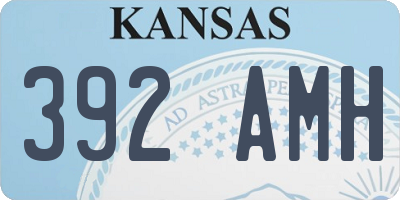 KS license plate 392AMH