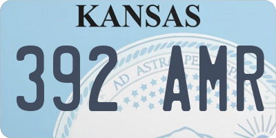 KS license plate 392AMR