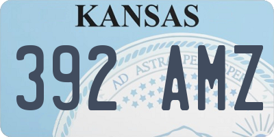 KS license plate 392AMZ