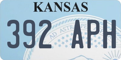 KS license plate 392APH