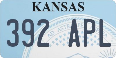 KS license plate 392APL